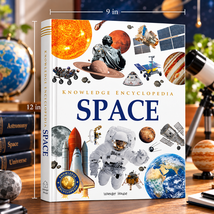 Space Encyclopedia for Kids Solar System Astronomy Science Book with Facts & Diagrams