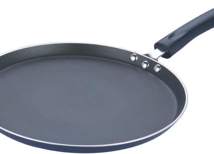 Vinod nepřilnavý Dosa Tawa (pánev) s indukčním dnem, hliníková plochá pánev kompatibilní s plynem a indukcí, povrch odolný proti poškrábání, rovnoměrný ohřev | Velikosti: 25cm, 28cm, 30cm