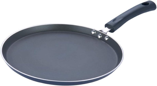 Vinod Non-Stick Dosa Tawa (Griddle) with Induction Base Aluminium Flat Tawa Gas & Induction Compatible Scratch Resistant Coating Even Heating | Sizes: 25cm, 28cm, 30cm