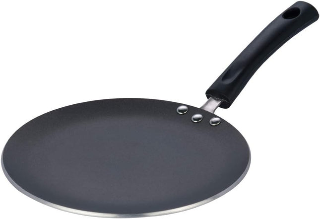 Vinod Concave Roti Tawa - 10.5 Inch Diameter - Griddle Pan - Crepe Pan - PFOA Free - Nonstick Pan - Designed For Quick & Uniform Cooking- Easy To Clean- Metal Spatula Friendly- Triple Riveted Handles