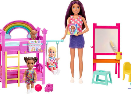 Barbie Skipper Babysitters Inc. Ultimate Daycare Playset - 3 Dolls, Bunk Beds, Color-Change Easel & 15+ Accessories...