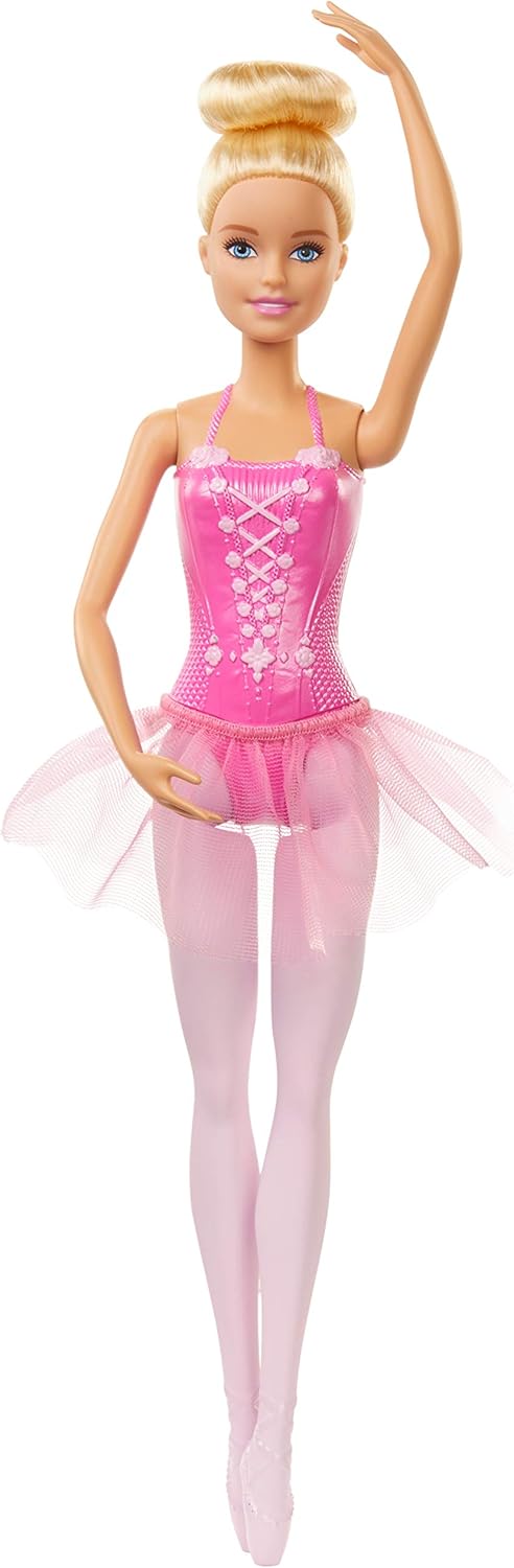 Barbie Ballerina Doll – Blonde with Removable Pink Tutu, Sculpted Toe Shoes & Ballet Arms, Dance Fashion Doll – GJL59