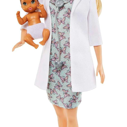 Barbie You Can Be Anything Doctor Doll - Blonde Fashion Doll in Medical Coat with Doctor Accessories, Career...