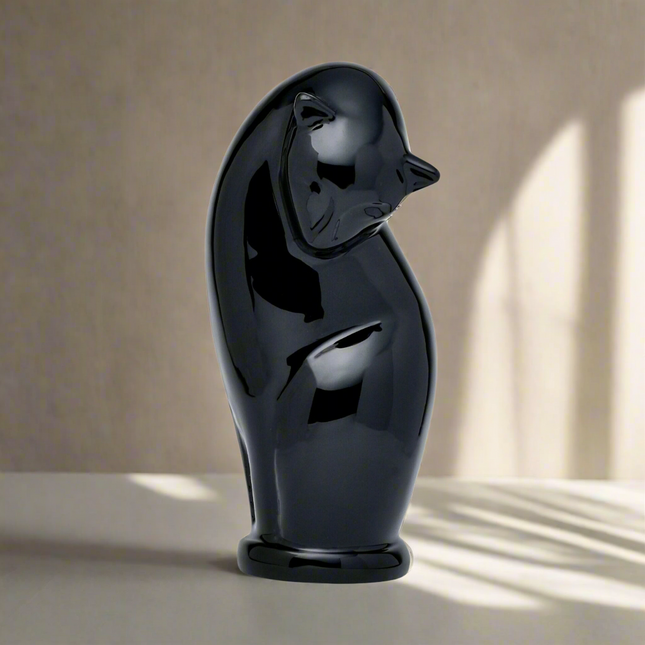 Royal Rapture Cat Kitty Figurine Pet Urn For Ashes Cremation Funeral Memorial Love Urns decorative Alloy 9" (RCM03)