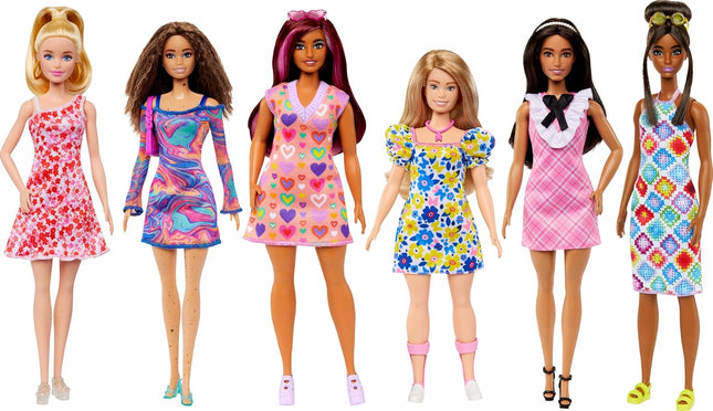 Barbie Fashionistas Doll Assortment – Diverse Fashion Dolls Celebrating Inclusivity (Styles May Vary) – FBR37