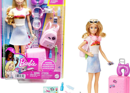 Barbie Chelsea Travel Set - Small Doll with Puppy, Pet Carrier, Opening Backpack & 6 Accessories (Brunette/Red Hair)...