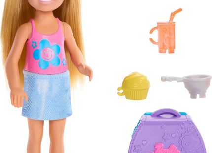 Barbie Family & Friends Cupcake Baking Backpack Playset - Blonde Chelsea Doll with Wearable Backpack & Baking...