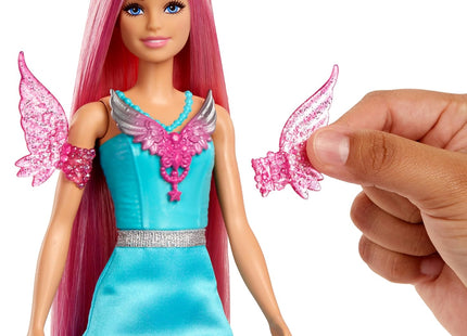 Barbie A Touch of Magic Malibu Doll - Fantasy Dress with 2 Pets (Butterfly & Kitty), 7-inch Long Pastel Pink Hair &...