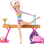 HRG52 - Barbie Gymnastics Doll & Playset - Blonde Barbie with Balance Beam, 10+ Accessor
