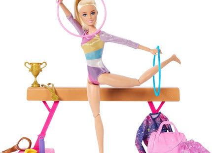 Barbie Gymnastics Doll & Playset - Blonde Barbie with Balance Beam, 10+ Accessories, You Can Be Anything Series - HRG52