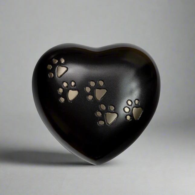 Royal Rapture Urn for ashes Paw Heart Funeral Cremation Memorial Keepsake Pet Dog Cat No Stand 6" (RHP03)