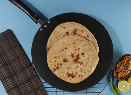 Vinod Concave Roti Tawa - 10.5 Inch Diameter - Griddle Pan - Crepe Pan - PFOA Free - Nonstick Pan - Designed For Quick & Uniform Cooking- Easy To Clean- Metal Spatula Friendly- Triple Riveted Handles