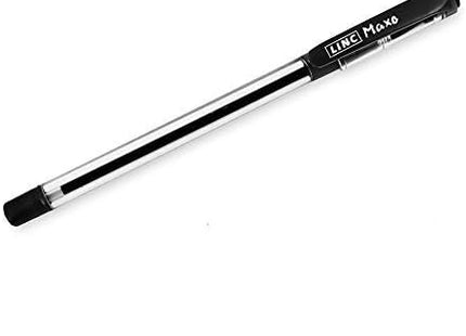 Linc Maxo Ballpoint Pens, BLACK, Pack of 10, Fine Point (0.7mm), Comfortable Grip, Everyday Pens for School Office Home Business