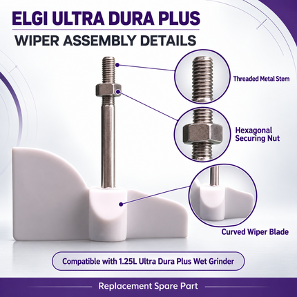 ELGI Ultra Dura Plus 1.25L Wet Grinder Wiper Assembly Replacement Part Ultra Dura Plus Wet Grinder