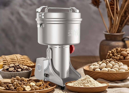 Winning Star Electric Grinders Collection | Electric Grain Grinder 500g 900W EU Plug Silver, Electric Grain Grinder 500g 900W UK Plug Silver, Electric Grinder 2000g / 2kg 2000W-2200W EU Plug Silver, Electric Grinder 2000g / 2kg 2000W-2200W UK Plug...