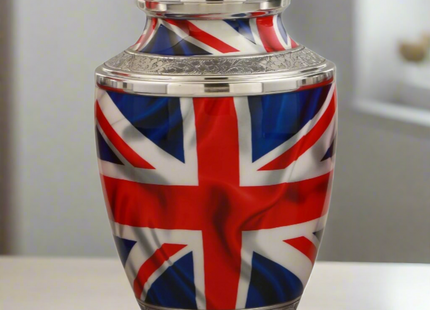 Royal Rapture Urn for ashes Cremation Memorial Funeral Love Urns Decorative Adult Human Child Flag Design USA UK Mexico Canada 10" Large (RJM04)