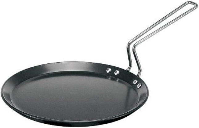 Hawkins Futura Hard Anodised Flat Tava 22 cm & 26 cm, Thick Base Roti Tawa with 4.06 mm and 4.88 mm Thickness, Black