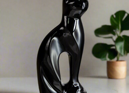 Royal Rapture Cat Kitty Figurine Pet Urn For Ashes Cremation Funeral Memorial Love Urns decorative Alloy 9" (RCM01)