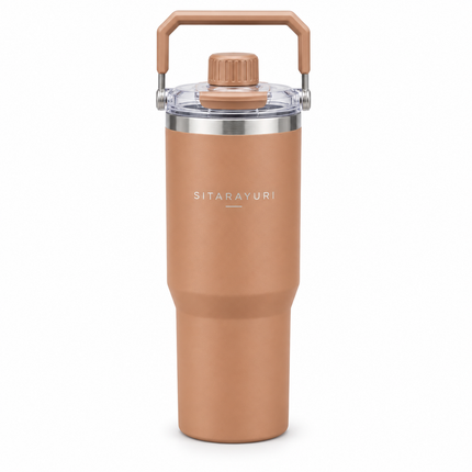 Sitarayuri Triple Hot Cold Drink Insulated Tumbler 600ml 900ml Coffee Tea Travel Office Sports