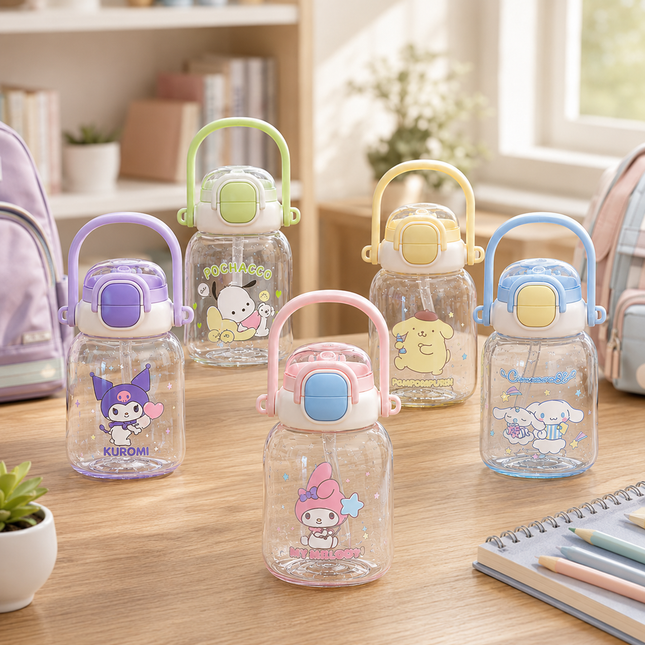 Sanrio Style Character Sports Water Bottle 630ml 700ml Dual Drink Bottle
