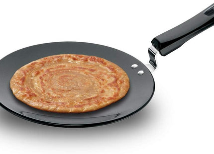 Futura Hard Anodised Concave Tawa with Steel Handle – Premium Non-Stick Griddle for Roti, Chapati & Paratha