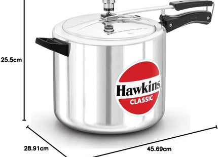 Hawkins Classic Aluminium Pressure Cooker for Kitchen | Gas & Induction Compatible | Durable Safety Valve | India