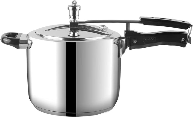 Vinod Pressure Cooker Stainless Steel, Outer Lid Induction Base Cooker, Indian, Sandwich Bottom, Cooking, Soups, and Rice Recipes, Quinoa (7 Litres)