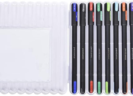 Pentonic Writing Pens | Gel Pen, Ballpoint Pen & Glitter Gel | 0.6mm/0.7mm/1.0mm | 10 & 12 Pack