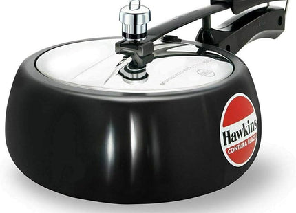 HAWKINS Hard Anodised Pressure Cooker, Aluminum, Contura Black