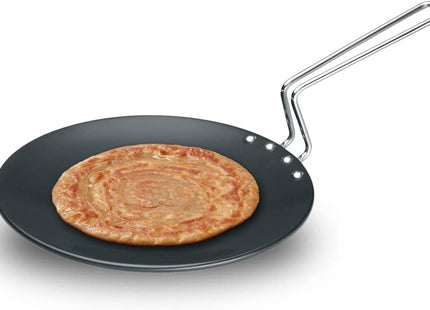 Futura Hard Anodised Concave Tawa with Steel Handle – Premium Non-Stick Griddle for Roti, Chapati & Paratha