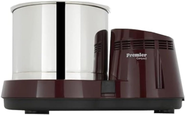 Premier Compact 2L Table Top Wet Grinder 110V with Atta Kneader and Coconut Scraper for Idli Dosa Batter