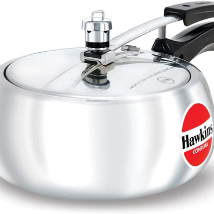 Hawkins Contura Aluminium Pressure Cooker 2L 3L 4L 5L Silver Cooker Gas Electric Stove