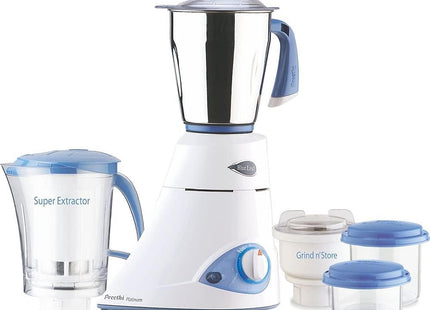 Preethi Blue Leaf Platinum 550W US Mixer Grinder 3 Jar 110V Stainless Steel