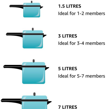 Hawkins Futura Hard Anodised Stewpot 2.25L 5L Aluminium Cookware + Lid
