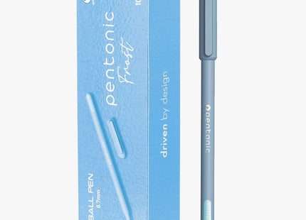 Pentonic Frost 0.7 mm Ball Point Pen | Pastel Pink Body | Red Ink | Set of 10