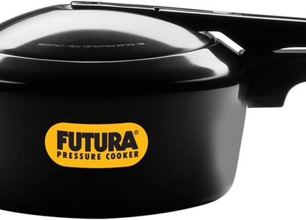 HAWKINS Futura Pressure Cooker, Hard Anodised Inner Lid Pressure Cooker, Small Cooker, Black