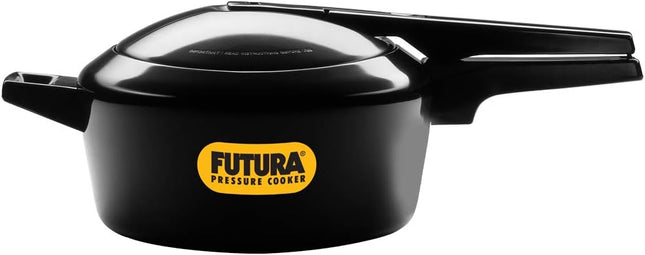HAWKINS Futura Pressure Cooker, Hard Anodised Inner Lid Pressure Cooker, Small Cooker, Black