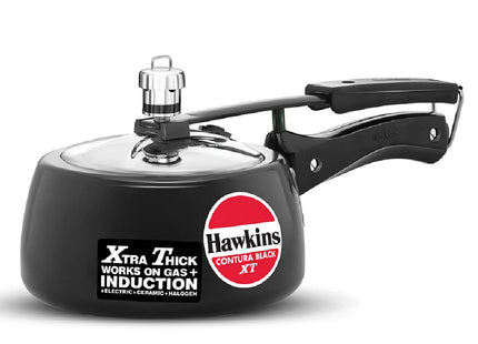 Hawkins Black 3, 3.5 Litre Pressure Cooker, Hard Anodised, Induction & Gas Compatible, Black
