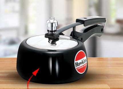 HAWKINS Hard Anodised Pressure Cooker, Aluminum, Contura Black