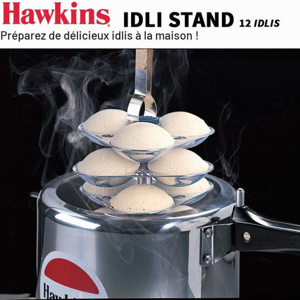 Hawkins Idli Maker Stand for 3L 5L Pressure Cooker Aluminium 12 Idli Steamer
