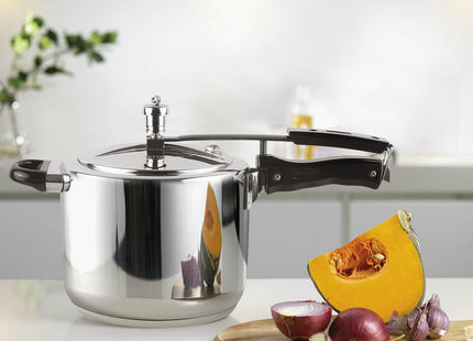 Vinod Pressure Cooker Stainless Steel, Outer Lid Induction Base Cooker, Indian, Sandwich Bottom, Cooking, Soups, and Rice Recipes, Quinoa (7 Litres)