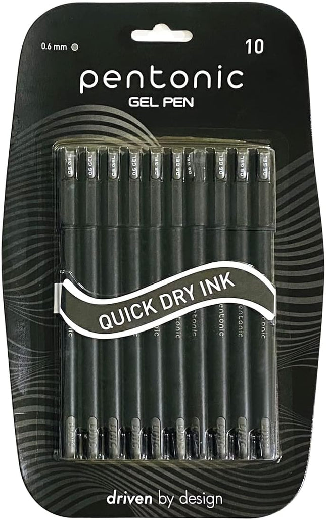 Pentonic LINC 0.6 mm Gel Pen Blister Pack (Black Ink, Pack of 10)