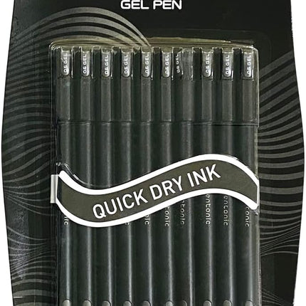Pentonic Gel Pens 0.6mm & 0.7mm Fine Tip Smooth Writing Pens Pack of 10 for School Office Home Study Notes Journaling Drawing Writing Supplies