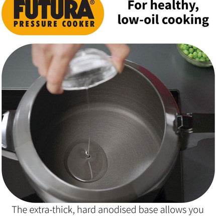 Hawkins Futura Hard Anodised Cooker with Induction Compatible Base for Gas and Electric Stove