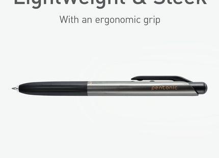 Pentonic GR-T Retractable Gel Pens, 10 Count, Black Ink, 0.7 mm Fine Point, Smooth Writing For Journaling, Note Taking, Office & School (1002363)