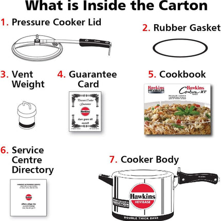 Hawkins Hevibase Aluminium Pressure Cooker 2L 3L 5L 8L Heavy Base Induction Compatible Gas Electric Stoves
