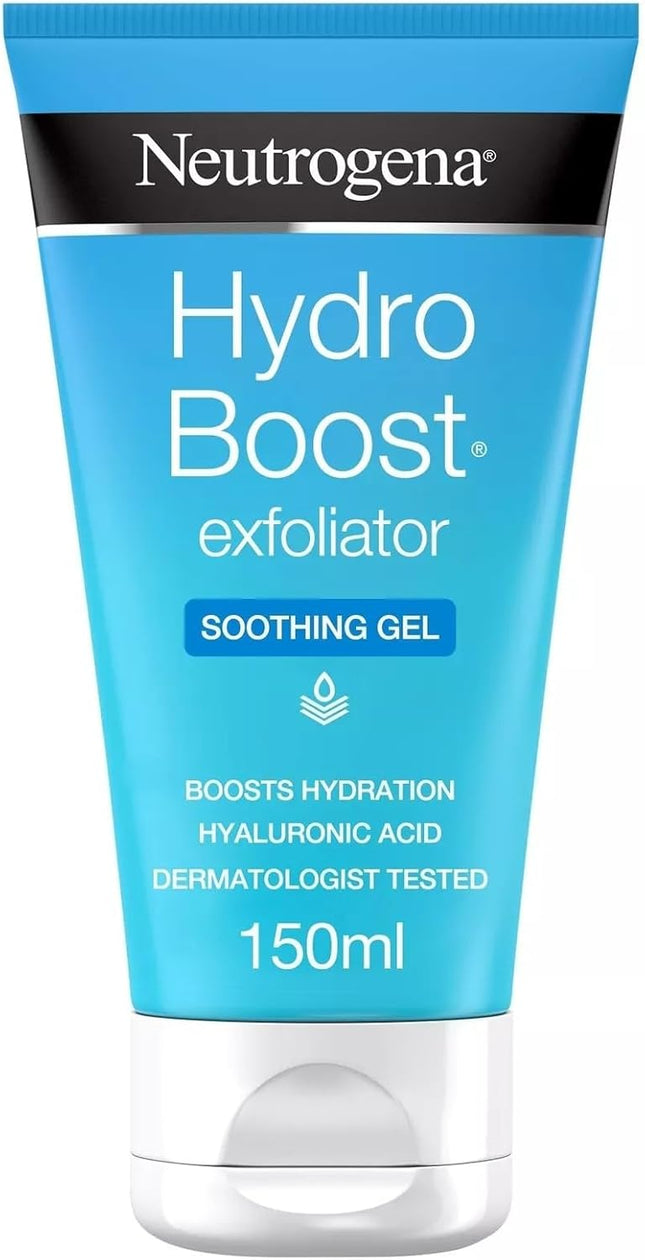 Neutrogena Hydro Boost Exfoliating Gel 150ml | Hyaluronic Acid Face Cleanser for Smooth, Hydrated & Glowing Skin