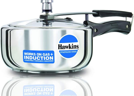 Hawkins Stainless Steel Induction Compatible Pressure Cooker, Silver