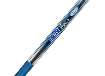 Linc Glycer Smooth Ball Pen Card Pack | 0.6 mm Nickel Silver Tip | Comfortable Elastomeric Rubber Grip | Fast flowing Ink Technology For Smudge-free writing | Blue, Set of 10