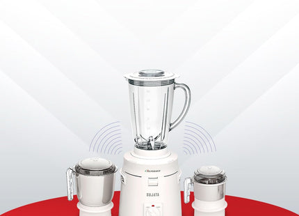 Sujata Supermix 900W Indian Mixer Grinder - 3 Stainless Steel Jars, Heavy Duty Mixie for Dosa Batter, Chutney & Masala Grinding, Indian Plug + International Converter
